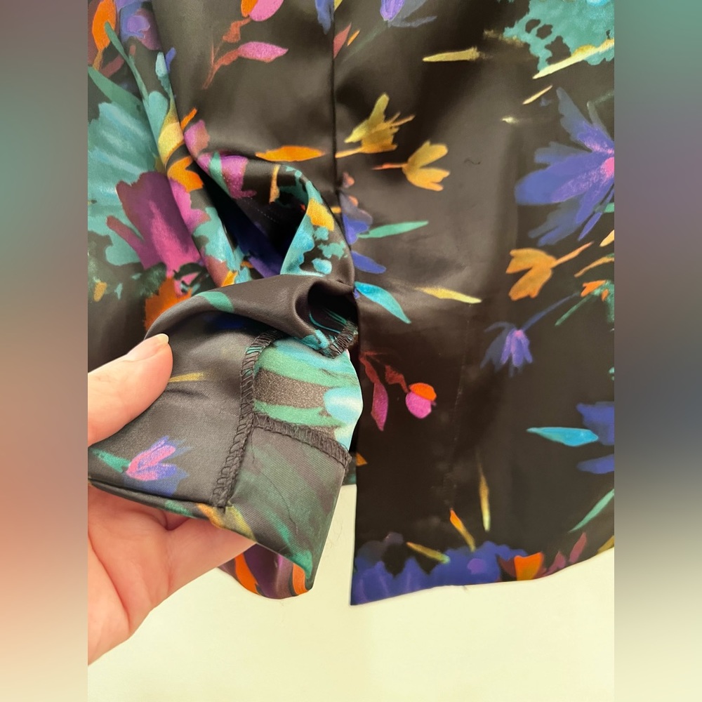 London Style Night Casual Black Dress with Floral Print - Picture 12 of 17